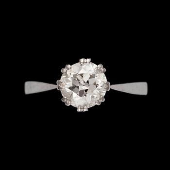 119. A solitaire brilliant-cut diamond ring. Total carat weight circa 1.95 cts. Quality G/VVS.