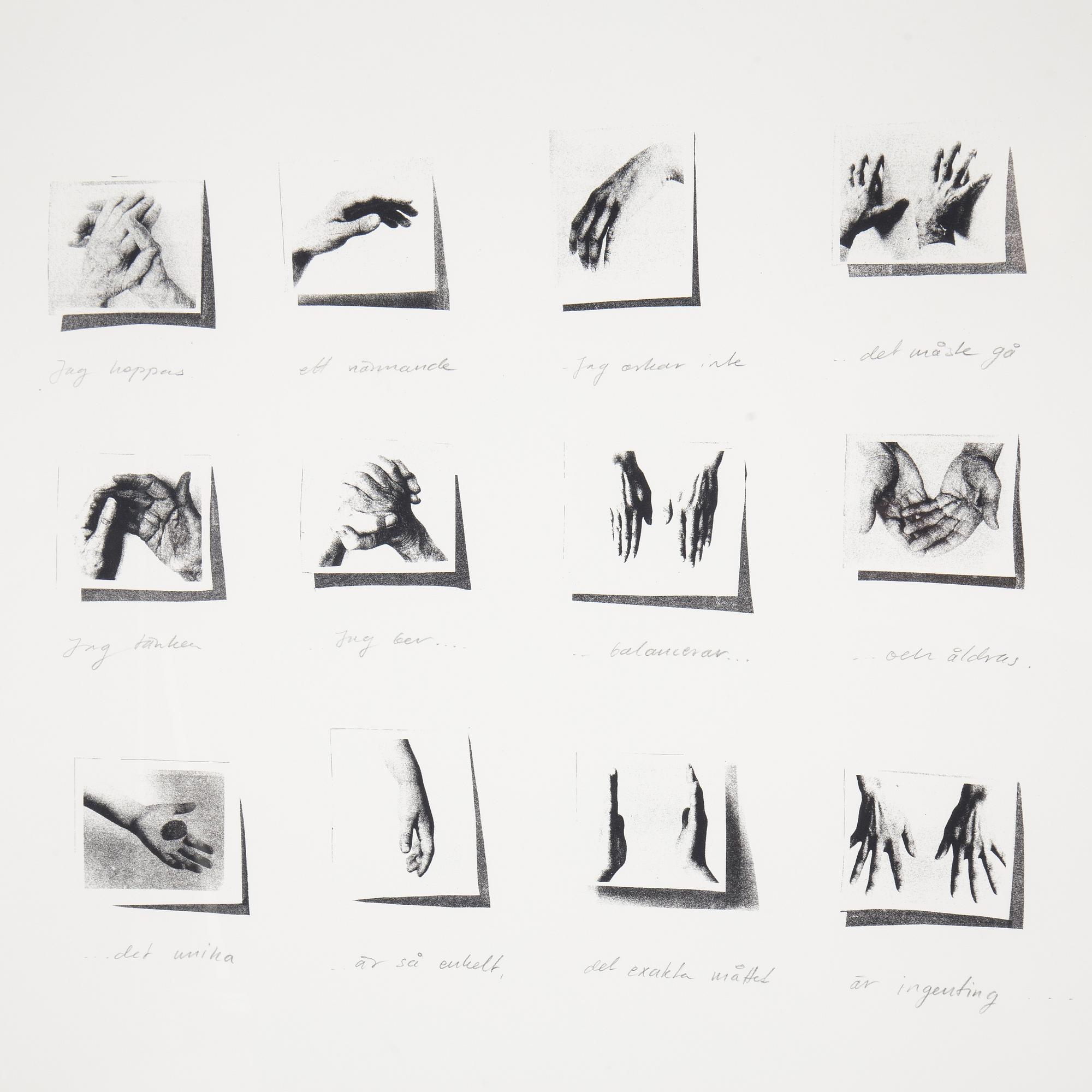 Ann-Sofi Sidén, silkscreen and pencil signed and ed 14/30.