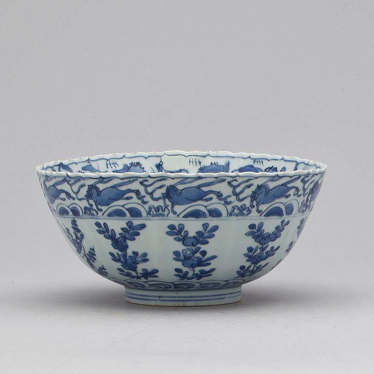 SKÅL, porslin, Wanli, (1573-1619) Ming dynastin, Kina.
