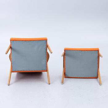 Yngve Ekström, Armchair with footstool, "Ruster", Swedese, 1950s/60s.