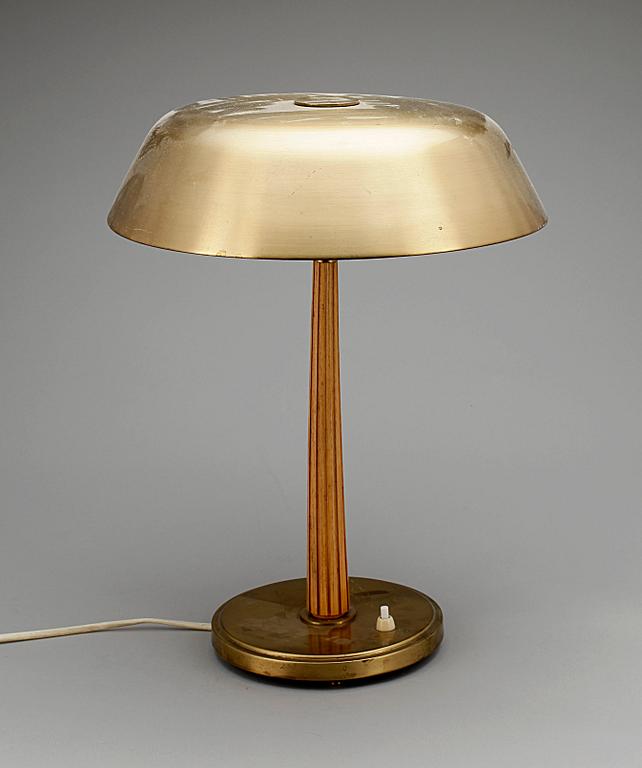 BORDSLAMPA, mässing, 1940-tal.