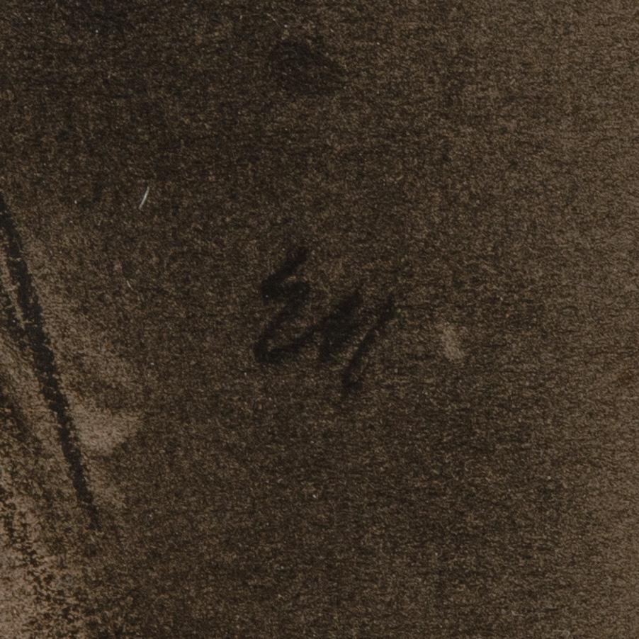 ELVI MAARNI, kolteckning, signerad EM.