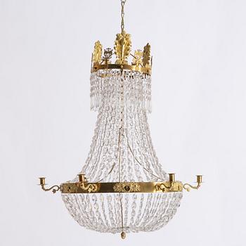 Chandelier. Karl Johan, first half of the 19th century.