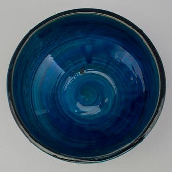FIGURINE AND BOWLS, 3 parts, Bitossi, Italy, 1960s.