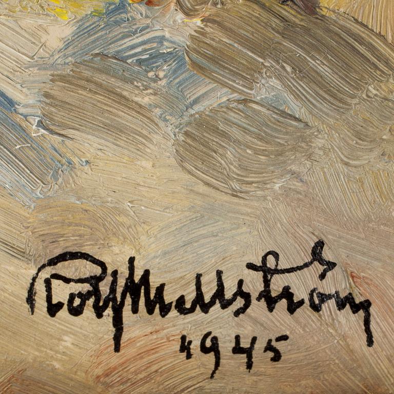 ROLF MELLSTRÖM, olja på pannå, signerad o daterad 1945.