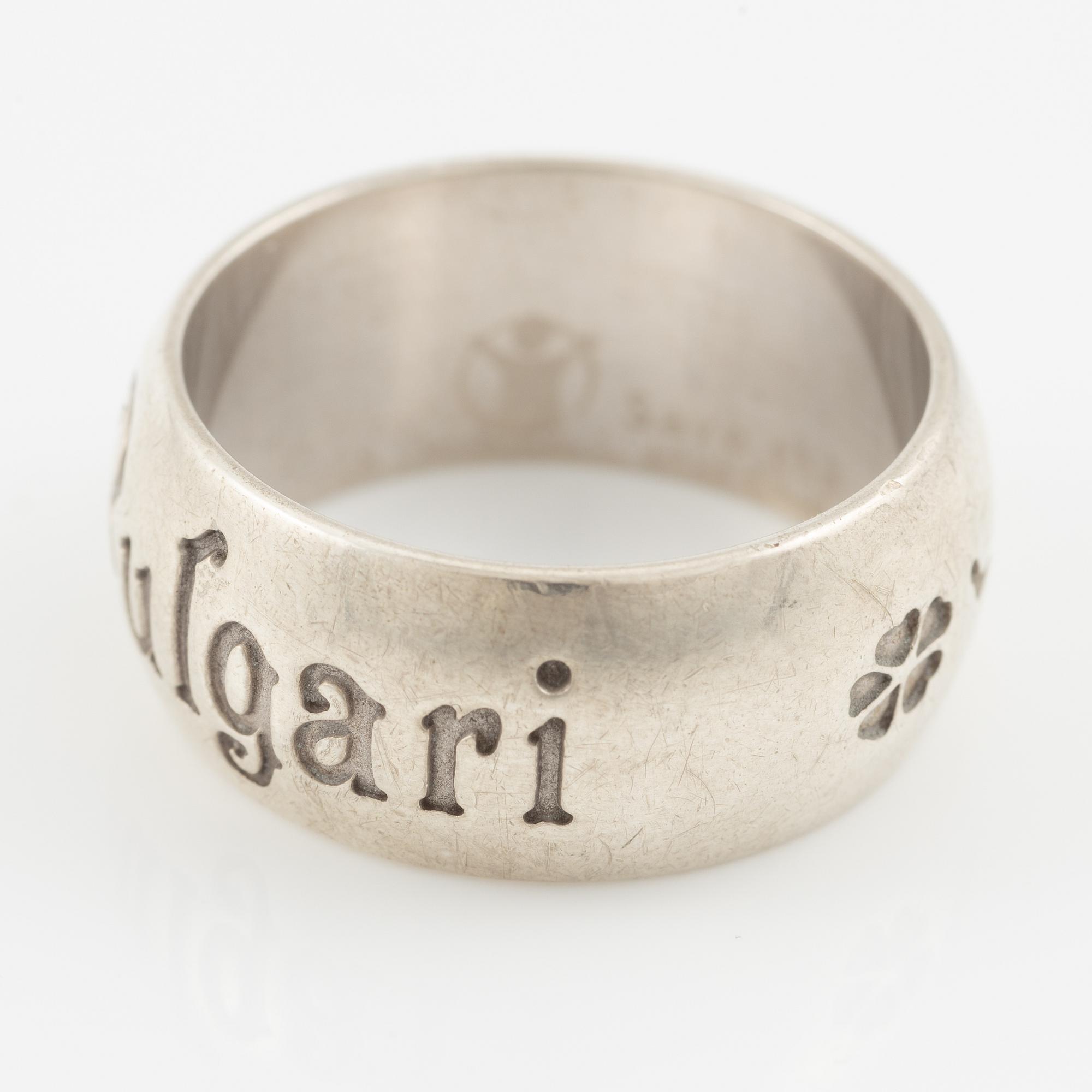 Bulgari, ring, silver "Save the children",