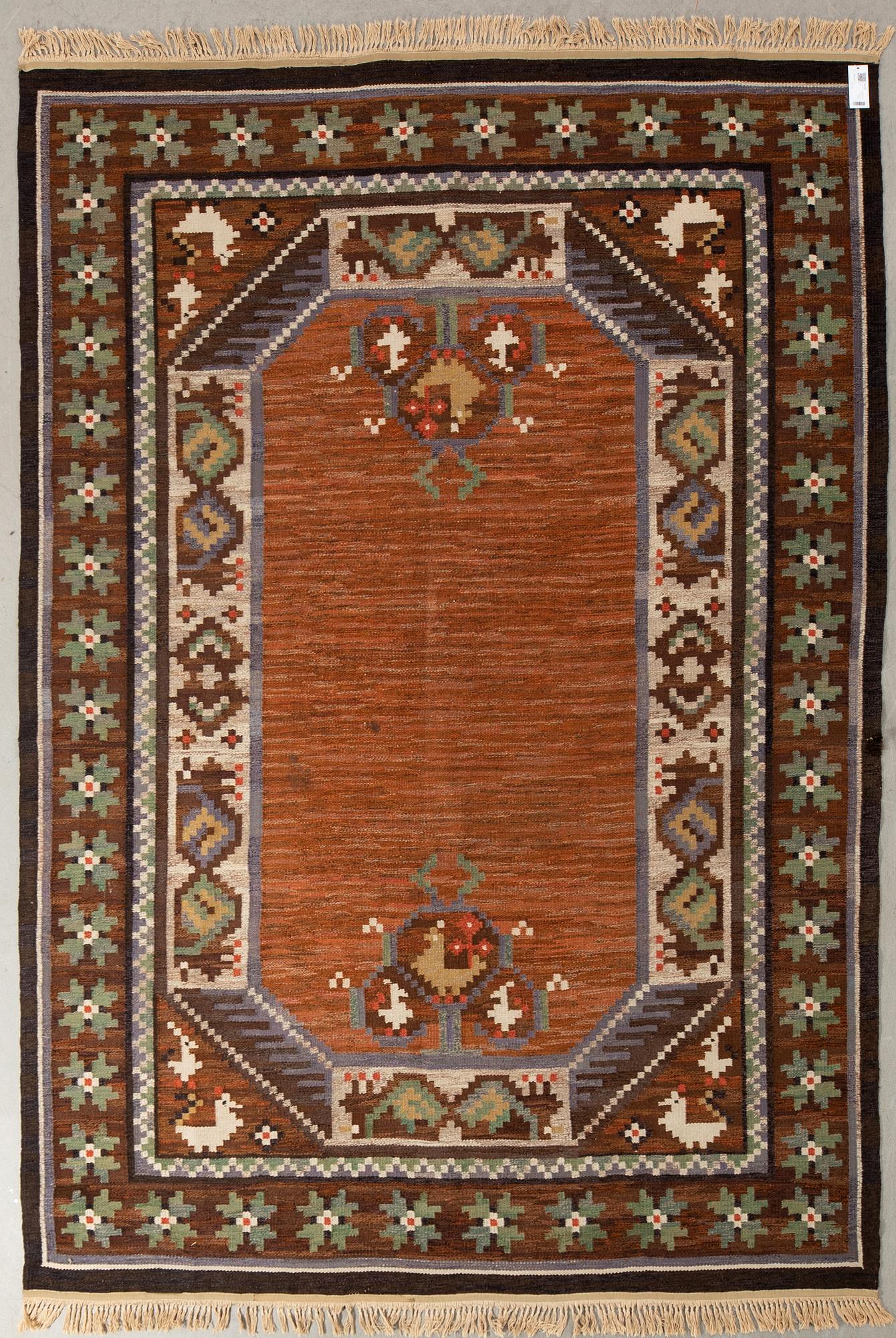 Rug, flat weave, approx. 302x222 cm.