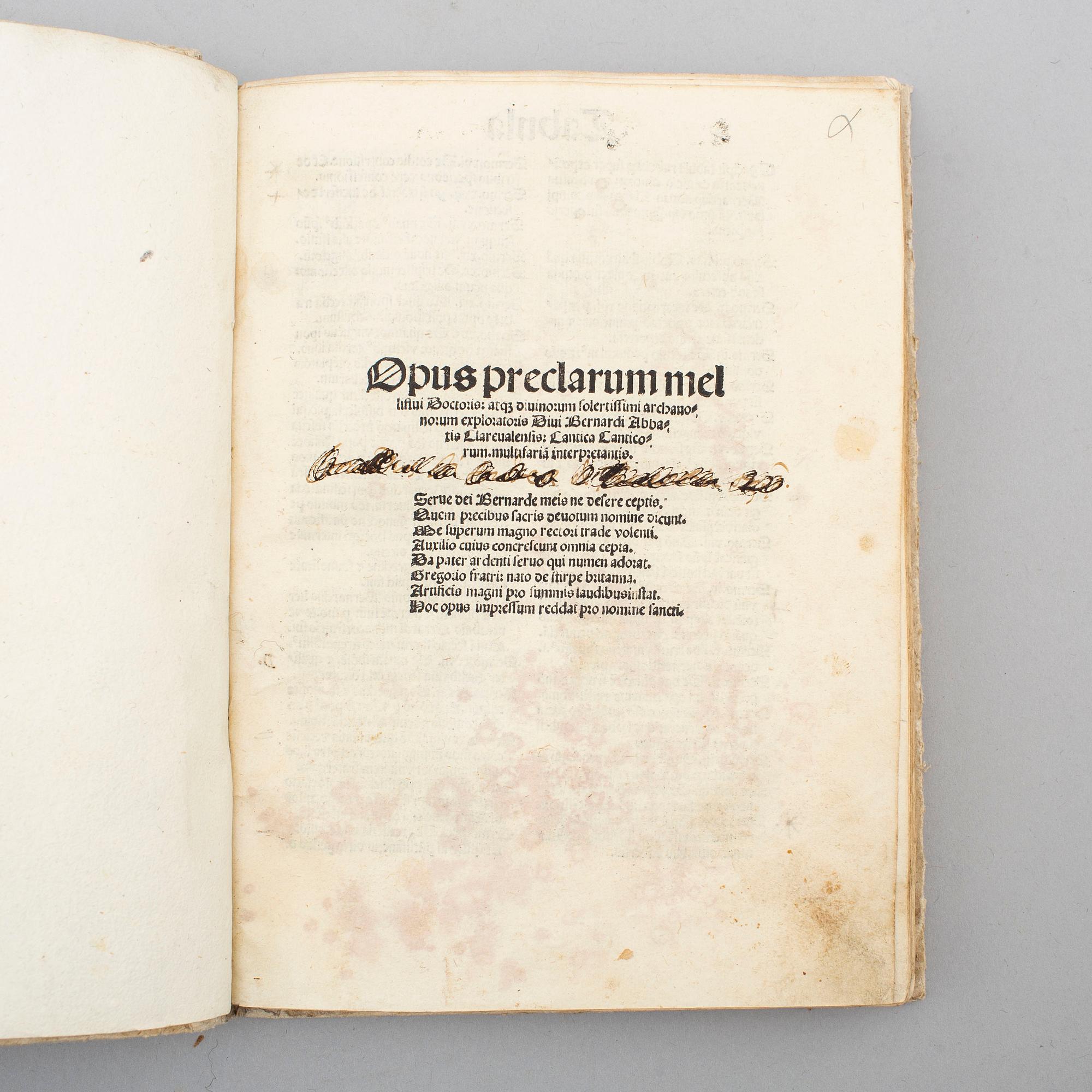 BOOK, Incunable, Brescia 1500.