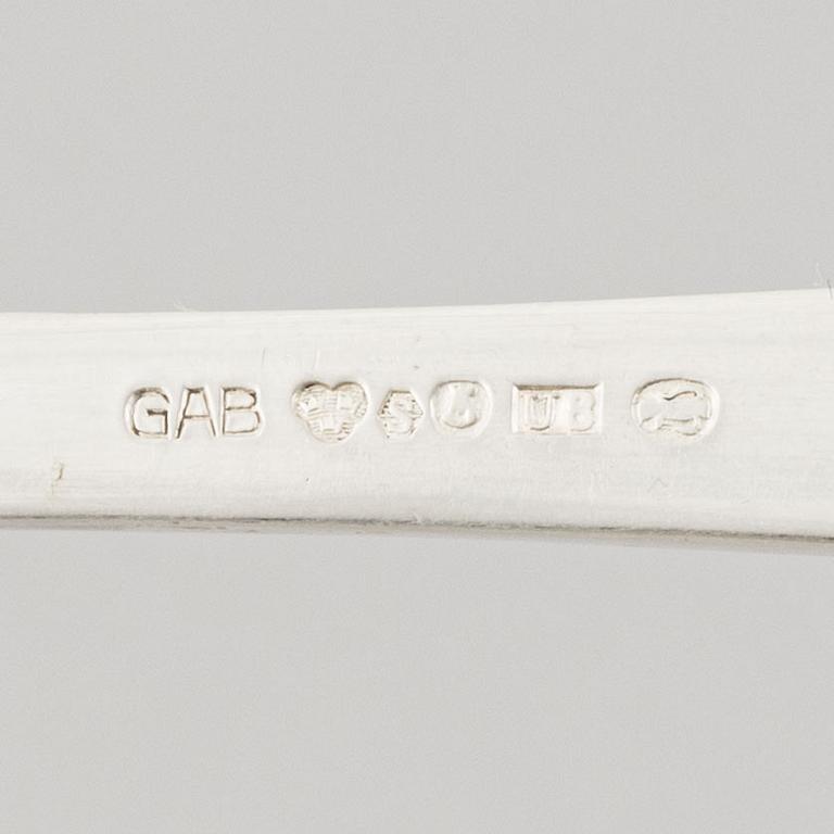 A Swedish Silver Cutlery, Jacob Ängman, "Rosenholm", GAB, Stockholm and Eskilstuna (123 pieces).
