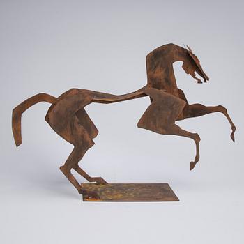 JEAN-LOUIS SAUVAT, skulptur, rostmetall, signerad.