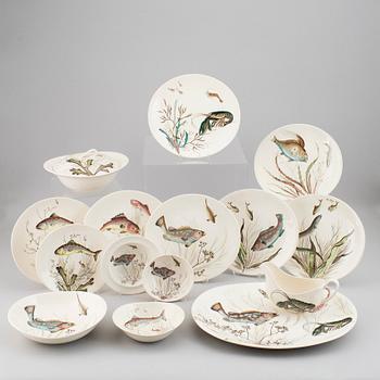 a 71 piece porcelain 'Fish' table ware by Johnson Bros England.