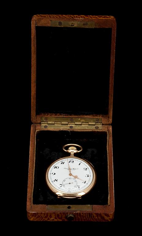 FICKUR, IWC Shauffhausen 14K kultaa. 1920-tal. Totalvikt 93 g.