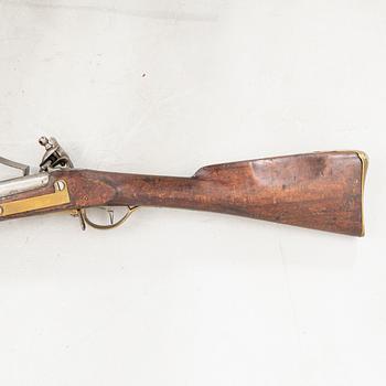 A Swedish re-converted flintlock gun.