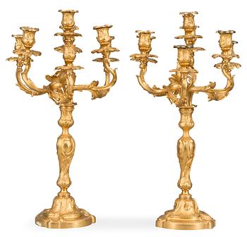 A PAIR OF CANDELABRAS.