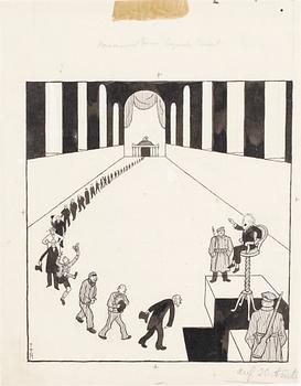 Thomas Theodor Heine · THOMAS THEODOR HEINE, Tuschteckning, signerad.