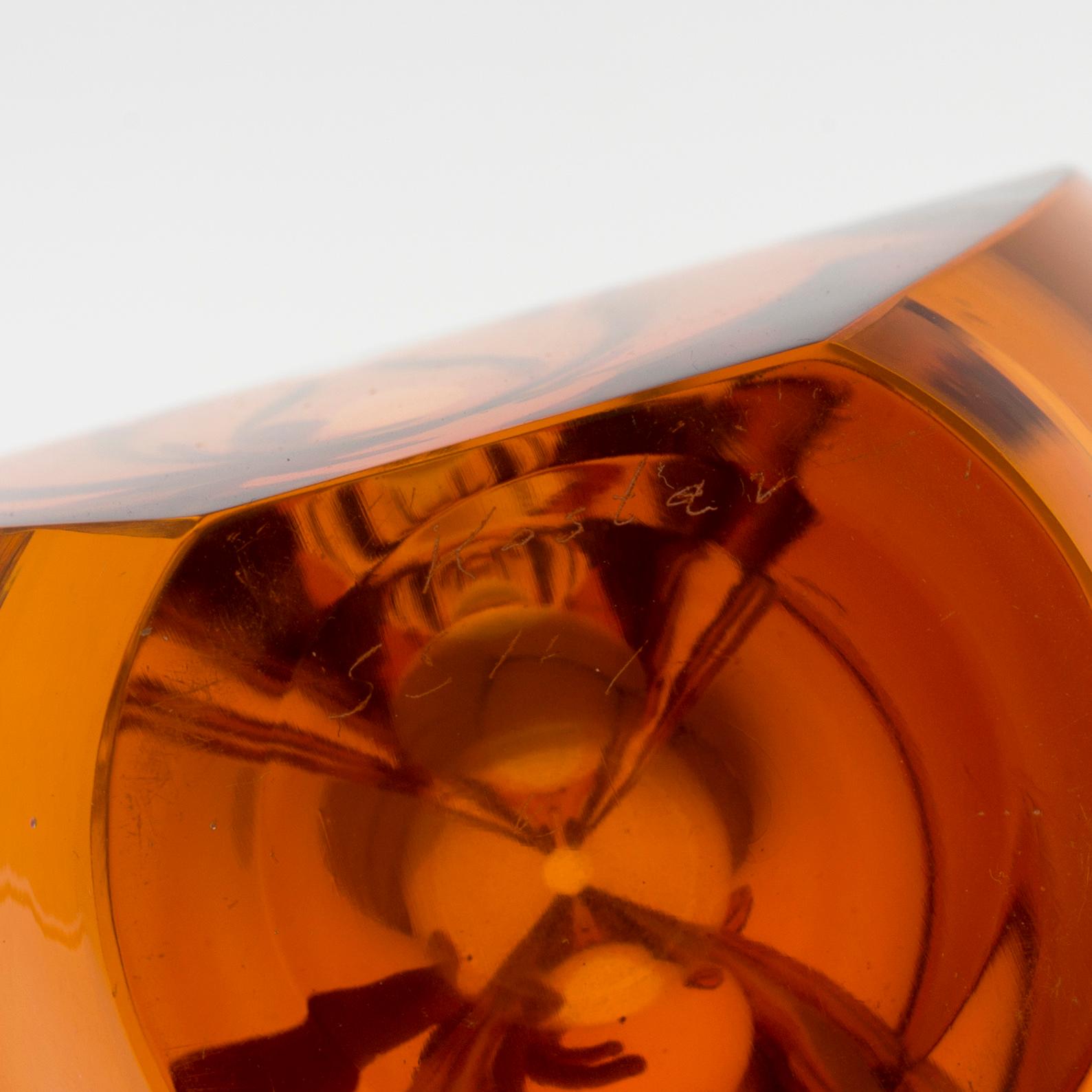 MONA MORALES-SCHILDT, 2 "Ventana" vases for Kosta glassworks, 1960´s.