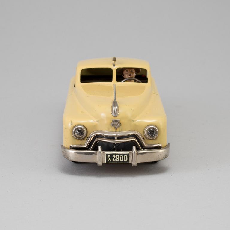 A mid 20th century "Arnold" tin toy car by Format, US-zone Germany.