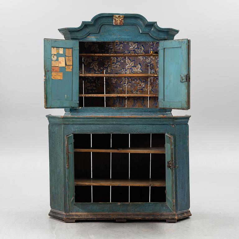A painted late Baroque cabinet, 18th century.