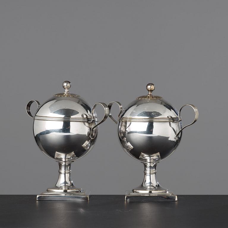 A pair of Empire 19th century sugar-bowls.