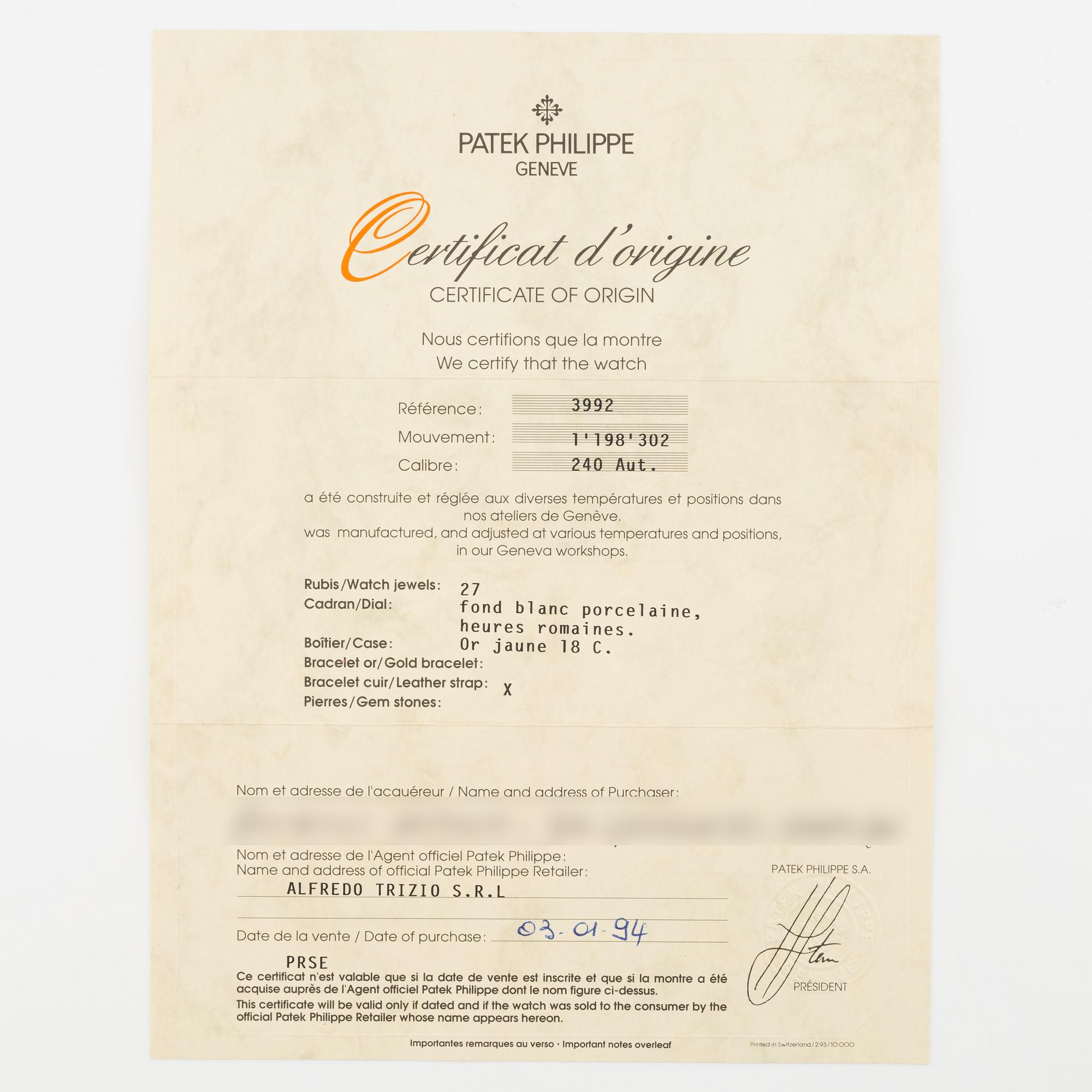 Patek Philippe, Calatrava, armbandsur, 33 mm.