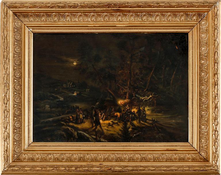 OKÄND KONSTNÄR, olja på plåt, 1800-tal.