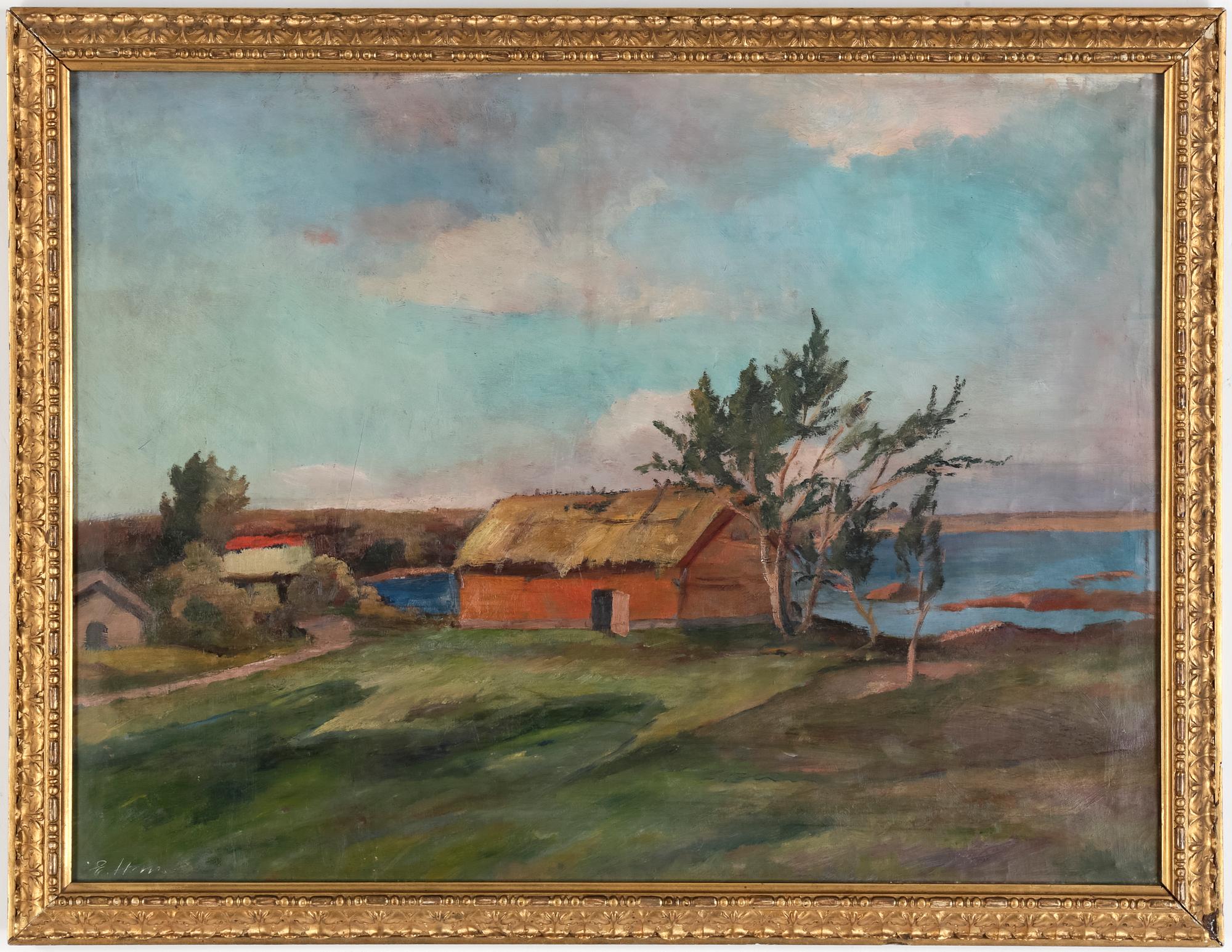 ERIK G HALLSTRÖM, olja på duk, signerad.