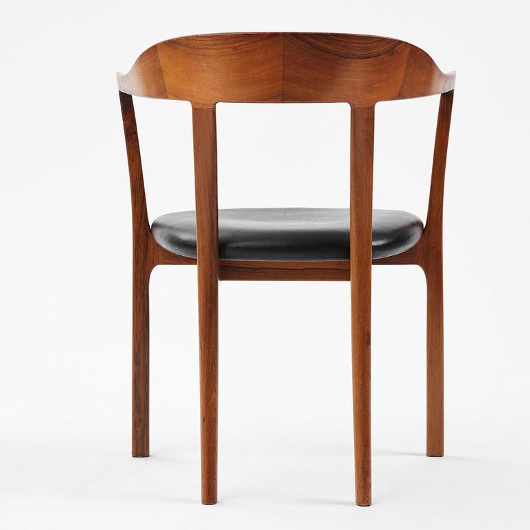 Ole Wanscher, a rosewood armchair, cabinetmaker A.J. Iversen, Denmark, 1950s-60s.