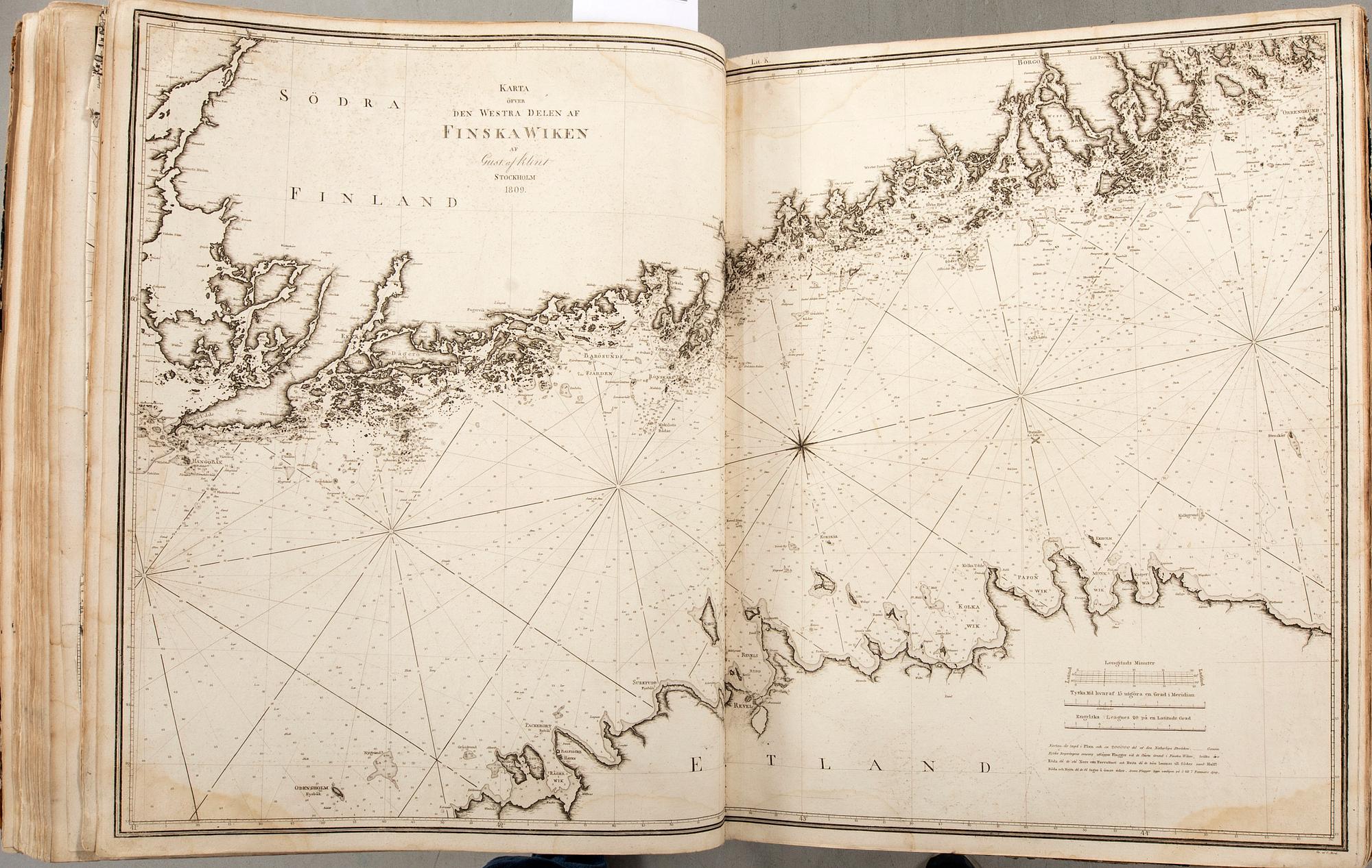 Gustaf af Klint, book, "Sweden's Maritime Atlas", 1797-1815.
