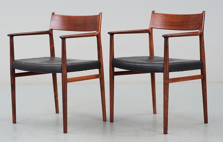 KARMSTOLAR, ett par, Arne Vodder, Sibast Furniture, Danmark, 1950-tal.