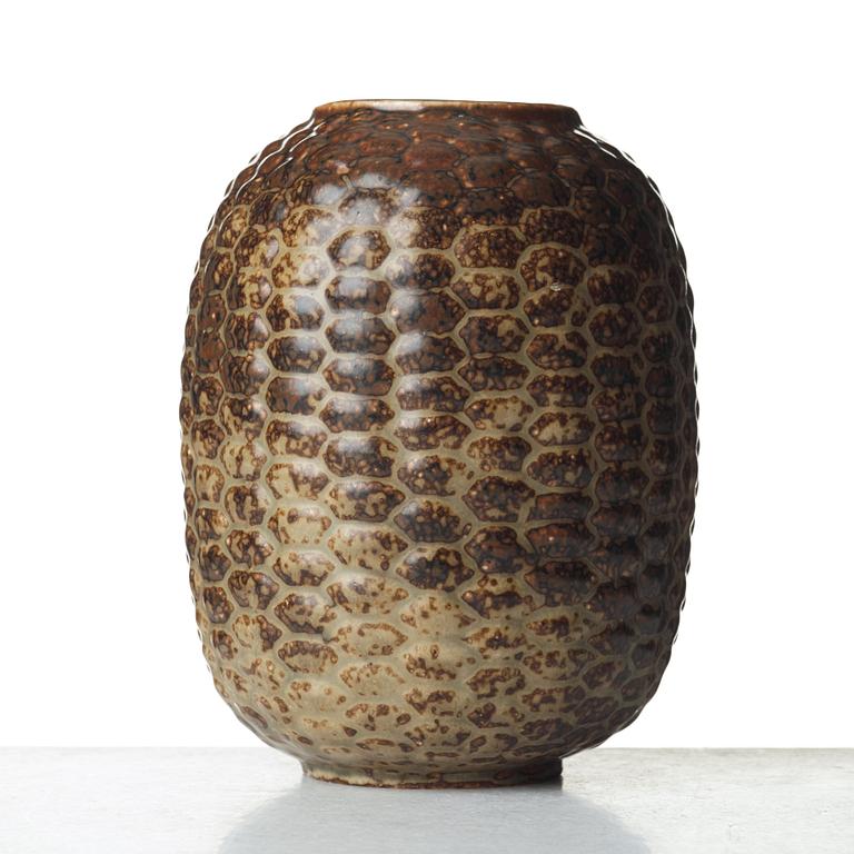 Axel Salto, a "Sung glaze budding style" stoneware vase, Royal Copenhagen, Denmark 1956.