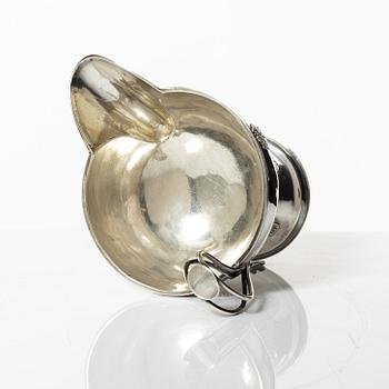 A parcel gilt Swedish silver gravy boat, mark of Anders Johan Lignell, Sundsvall 1818.