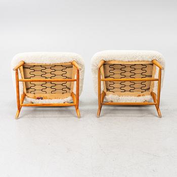 Alf Svensson, Armchairs, a pair, “TeVe”, Bra Bohag, Studio Ljungs Industrier AB, Malmö, 1950s.