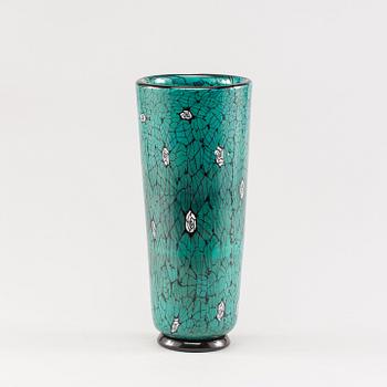 A VITTORIO FERRO MURRINE GLASS VASE FOR FRATELLI PAGNIN AROUND 1990-2000.