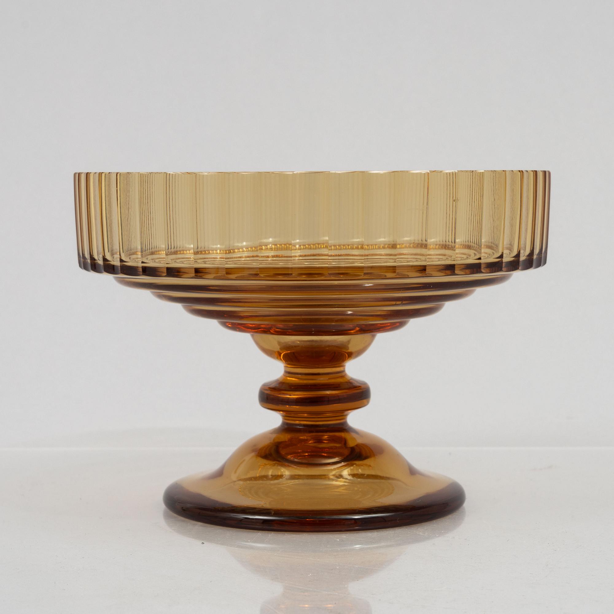 Knut Bergqvist, troligtvis, skål, Lindefors glasbruk, 1930.