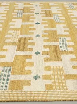 Ann-Mari Lindbom, gift Forsberg, A CARPET, "Gulbroka", flat weave, ca 210,5 x 134,5 cm, signed AB MMF AMF.