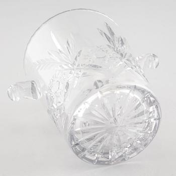 A wine cooler in glass, made in the second half of the 20th century.