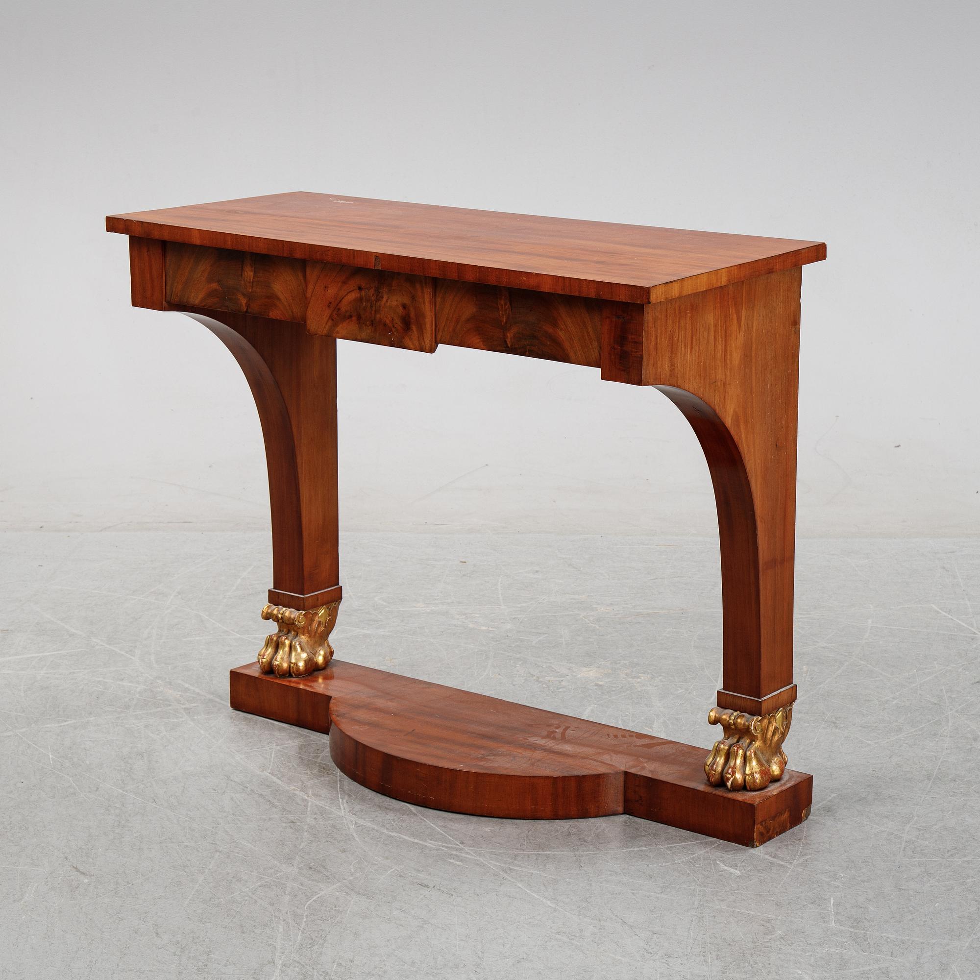 A Swedish Empire console table, first half of the 19th Century.