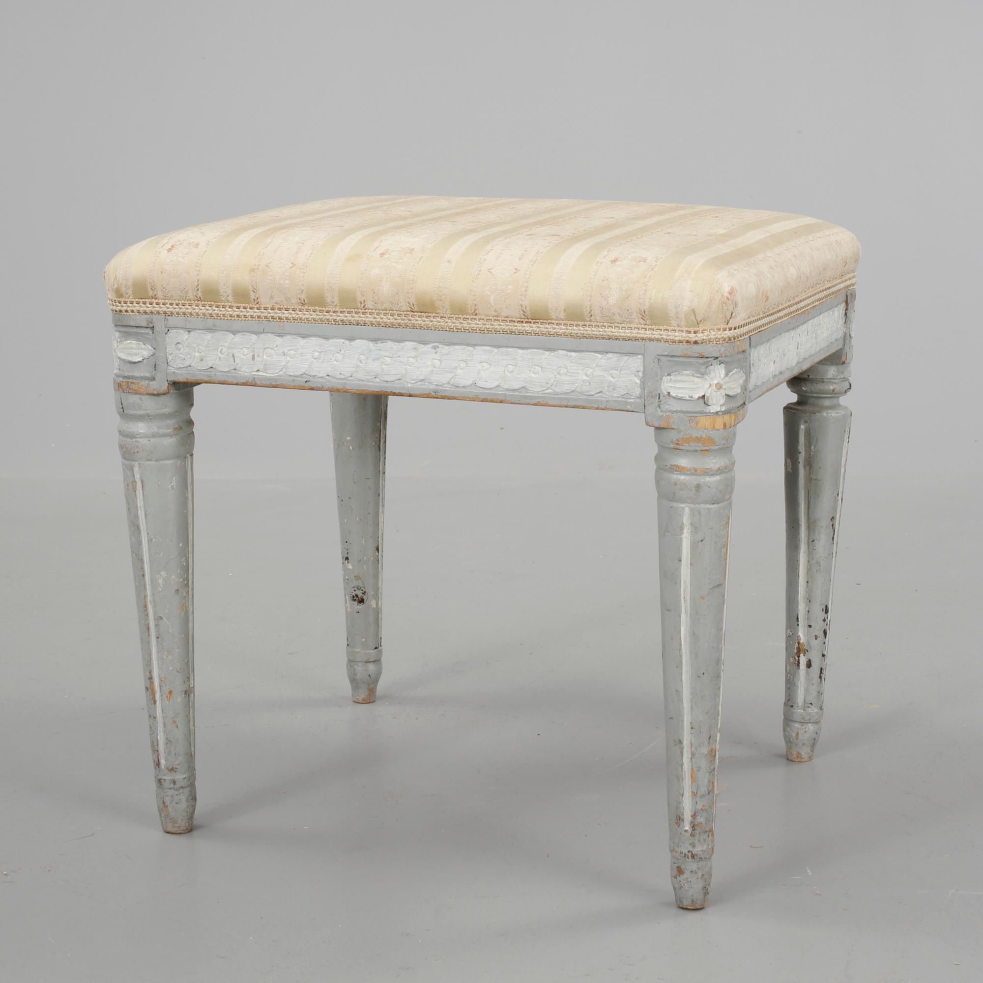 TABURETT, gustavianskt provinsarbete, 1700/1800-tal.