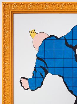 Owe Gustafson, "Tintin som Mr Walker" - Fritt efter Hergé, Lee Falk och Jan Håfström.