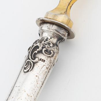 Silver fish servers, Germany, early 20th century.