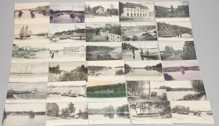 POSTIKORTTEJA, 50 kpl, Suomi, vuosisadanvaihde 1800/1900.