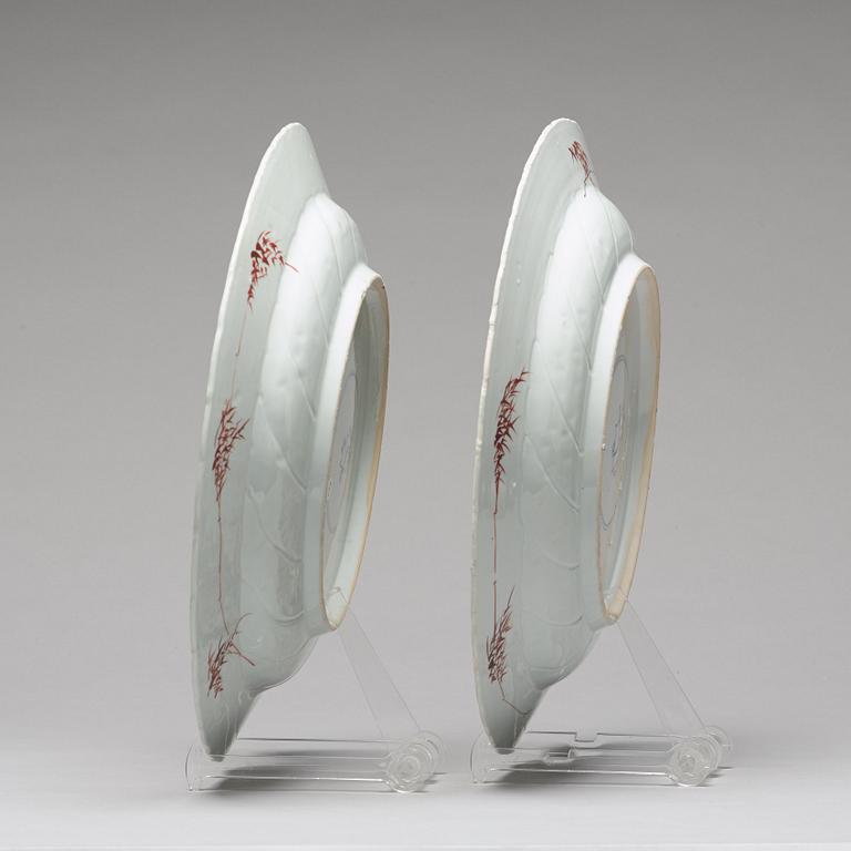 FAT, ett par, porslin. Qingdynastin, Kangxi (1662-1722).