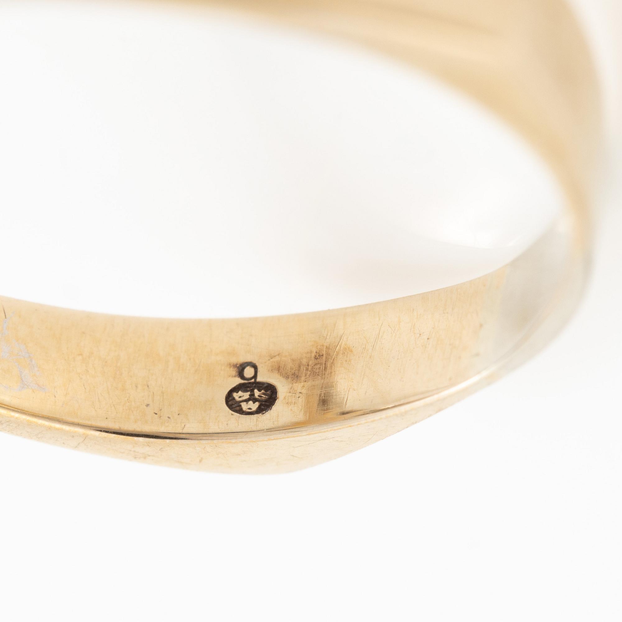 Ring, 18K white gold set with brilliant-cut diamonds and tourmalines.