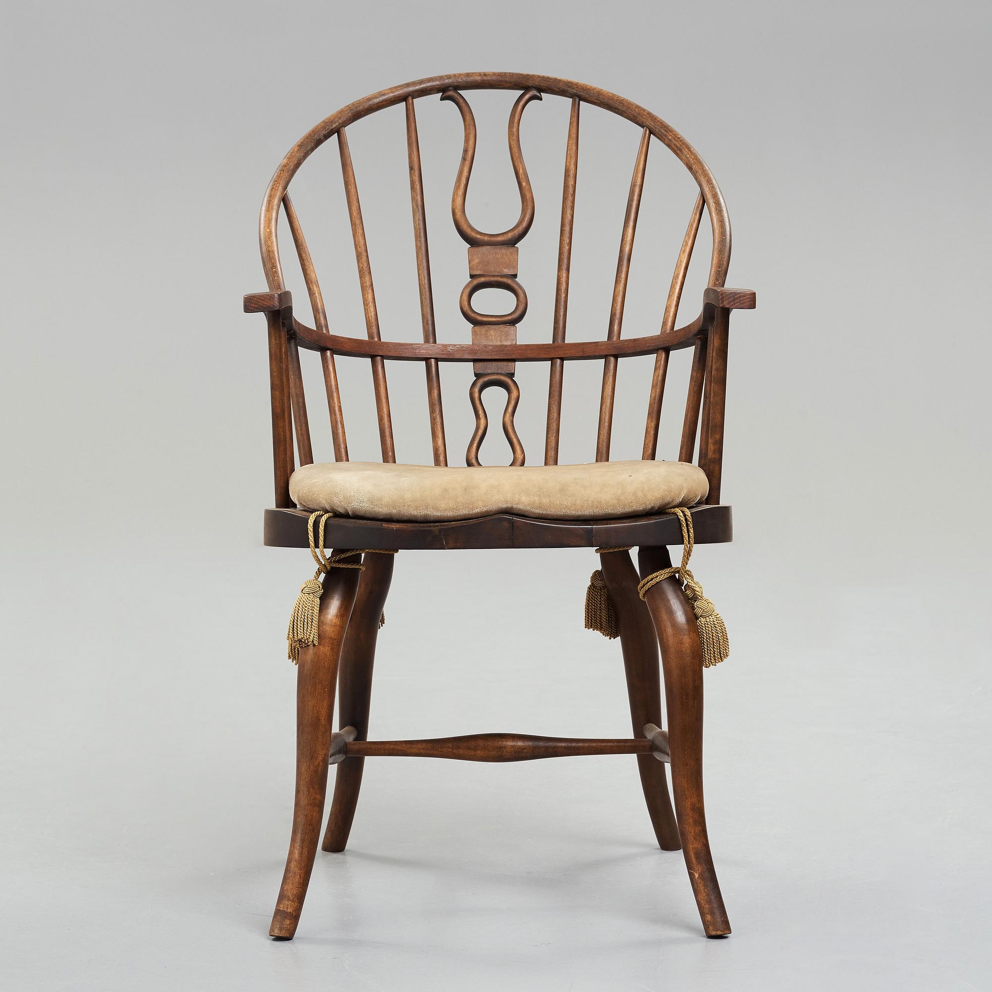 Uno Åhrén, tillskriven, karmstol, Gemla, Diö ca 1927.