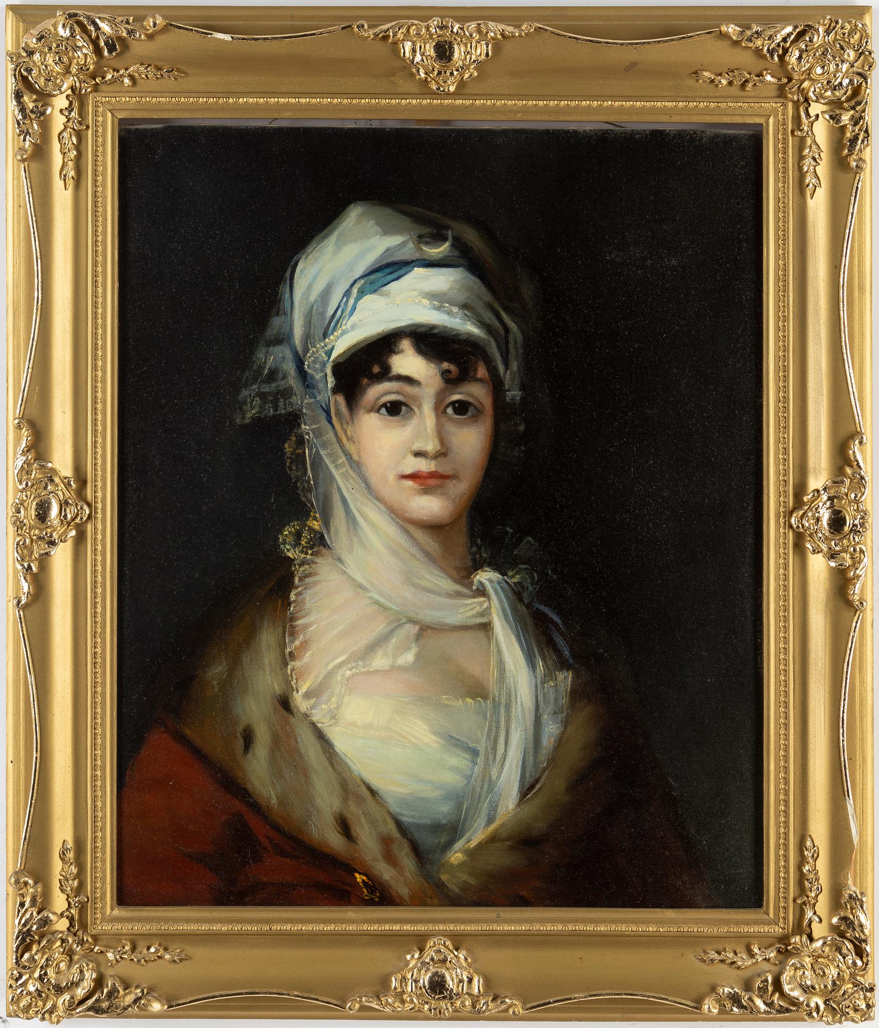 FRANCISCO GOYA Y LUCIENTES, after. 20th Century. Oil on canvas 71 x 58 cm.