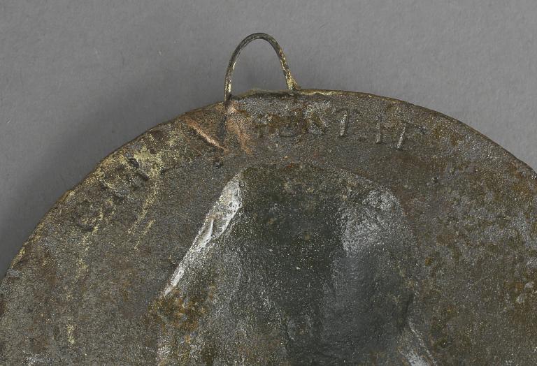 PORTRÄTTMEDALJONGER, 6 st. Gjutjärn, 1800-tal. Föreställande svenska kungar och drottningar.