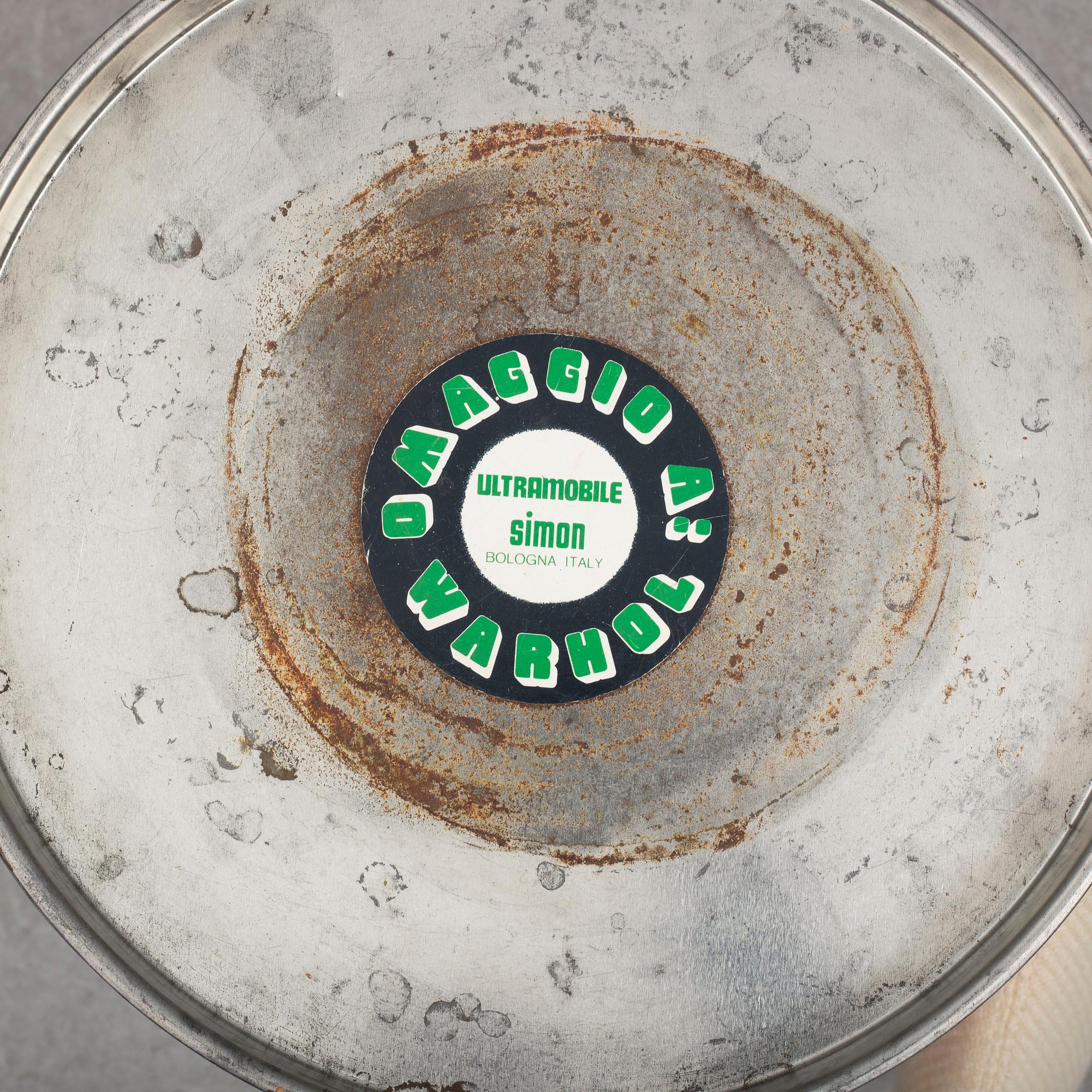 SIMON GAVINA, pall, "Omaggio to Andy Warhol", Ultramobile Collection, Studio Simon, Bologna, Italien efter 1973.