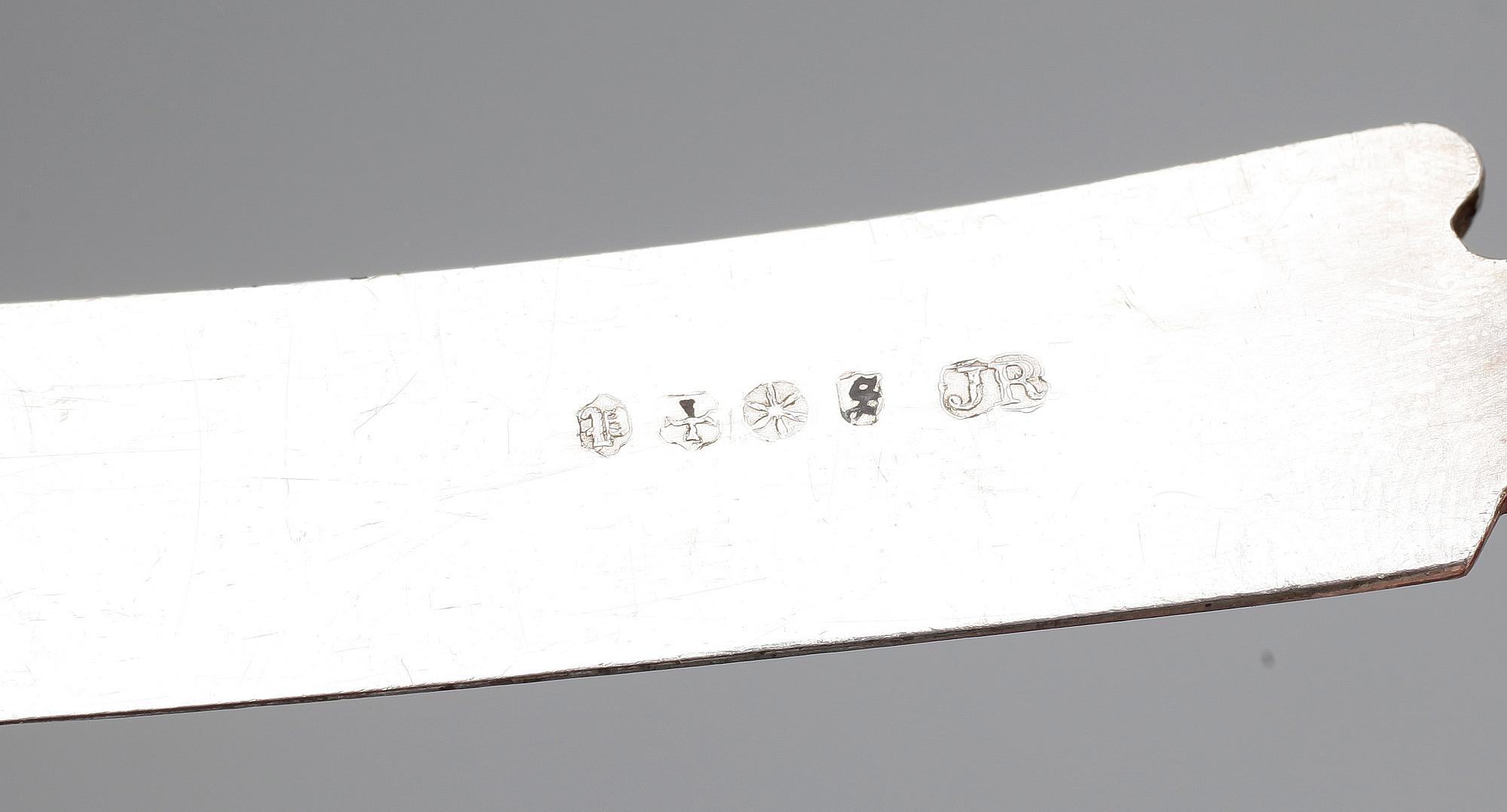 BESTICKSCHATULL, 12 bestick, nysilver, troligen 1800-talets slut.