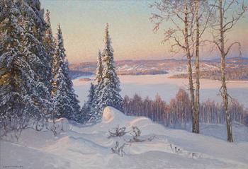 Anshelm Schultzberg, olja på duk, signerad och daterad 1917.