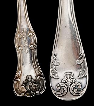 SKEDAR, 11 st, silver, Sverige, 1800-tal. Tot ca 540 g.